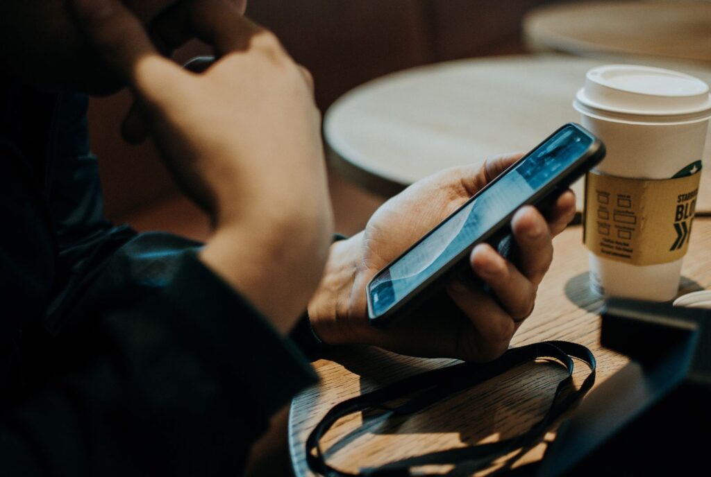 User dialing phone number.