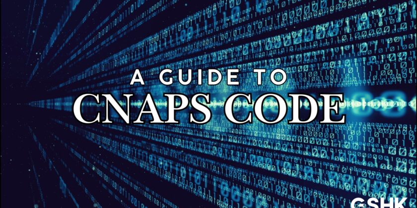 A Dark, Digital-themed Cover For A Guide Titled “A Guide To CNAPS Code,” With A Stylized Logo And Abstract Blue And White Binary Data Streams