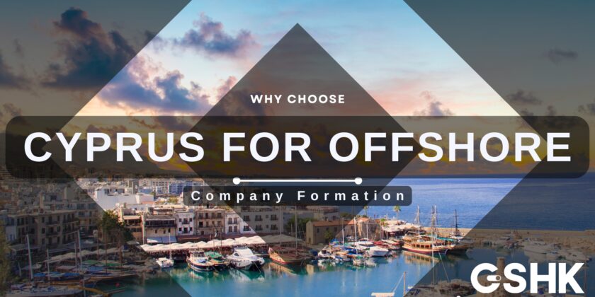 Cover Image For A Guide On 'Why Choose Cyprus For Offshore Company Formation,' Featuring A Scenic Photograph Of A Marina And Harbour Town Under A Colourful Sky.