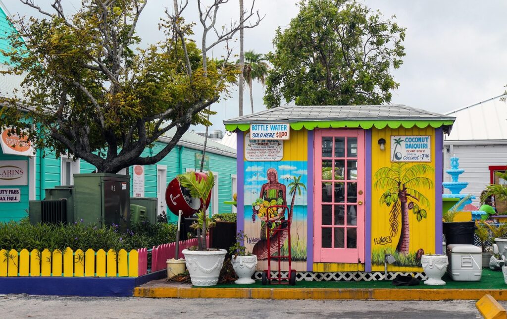 A small physical store in a Bahamian village.