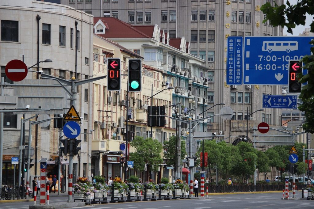 A small town in China, far from the central business district